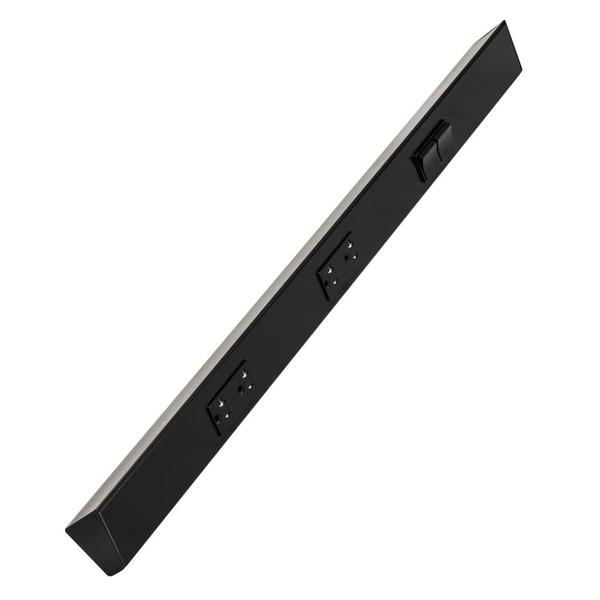 30" 20 amp 120 volt Black 2 Single Pole Switch/Receptacle Combination Power Strip